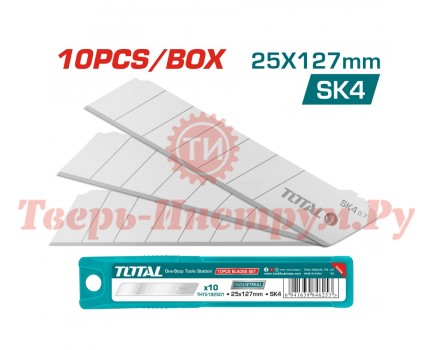 Лезвия сменные для ножа TOTAL 25x127 мм 10 шт Лезвия сменные для ножа TOTAL 25x127 мм 10 шт