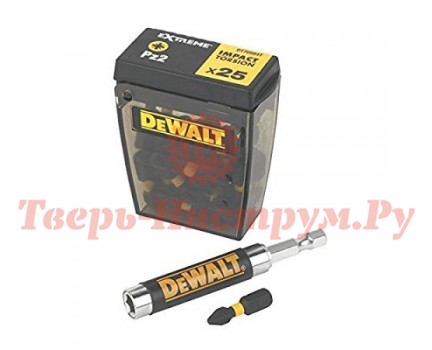 Биты ударные DEWALT IMPACT Torsion PZ2 25 мм 25 шт