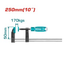 Струбцина TOTAL F образная  50х250 мм