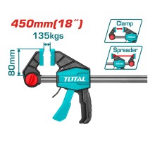 Струбцина быстрозажимная TOTAL 80х450 мм