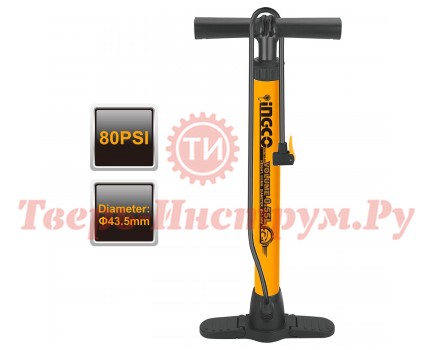 Насос бытовой ручной INGCO D43х500 мм 80 PSI Насос бытовой ручной INGCO D43х500 мм 80 PSI
