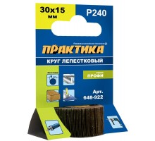 Круг лепестковый с оправкой ПРАКТИКА 30х15мм P240