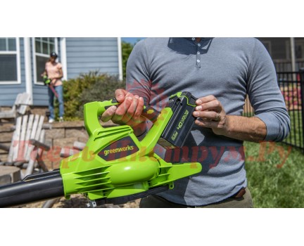 Воздуходувка аккумуляторная GREENWORKS GD40BV Воздуходувка аккумуляторная GREENWORKS GD40BV