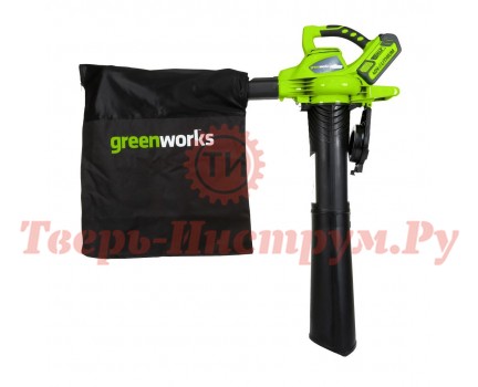 Воздуходувка аккумуляторная GREENWORKS GD40BVK4 Воздуходувка аккумуляторная GREENWORKS GD40BVK4