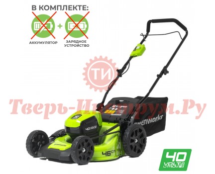 Газонокосилка аккумуляторная GREENWORKS GD40LM46HP Газонокосилка аккумуляторная GREENWORKS GD40LM46HP