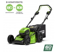 Газонокосилка аккумуляторная GREENWORKS GD60LM46SPK4