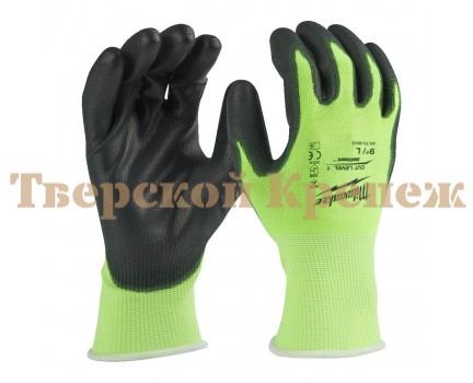 Перчатки защитные MILWAUKEE HI-VIS CUT A GLOVES L Перчатки защитные MILWAUKEE HI-VIS CUT A GLOVES L