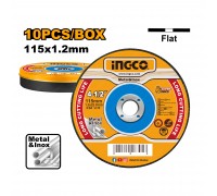 Круг отрезной по металлу INGCO 115x1.2x22 10 шт
