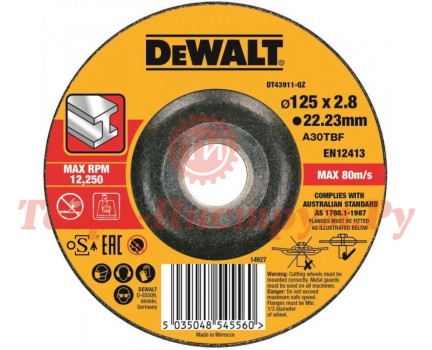 Круг отрезной по металлу DEWALT 125x22.2х3.0 мм Круг отрезной по металлу DEWALT 125x22.2х3.0 мм