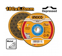 Круг шлифовальный по металлу INGCO 180х6.0х22