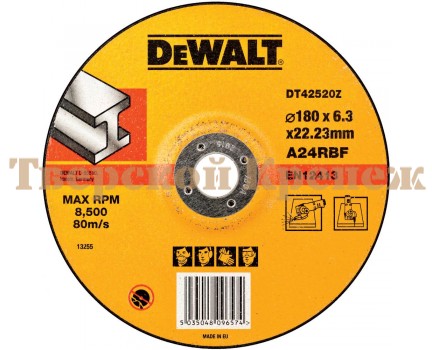Круг шлифовальный по металлу DEWALT INDUSTRIAL 180x6.3x22