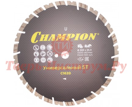 Диск алмазный CHAMPION ST 350х25.4 FAST GIPPER Диск алмазный CHAMPION ST 350х25.4 FAST GIPPER