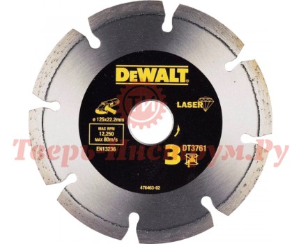 Диск алмазный сегментный DEWALT LASER 125х22 мм Диск алмазный сегментный DEWALT LASER 125х22 мм