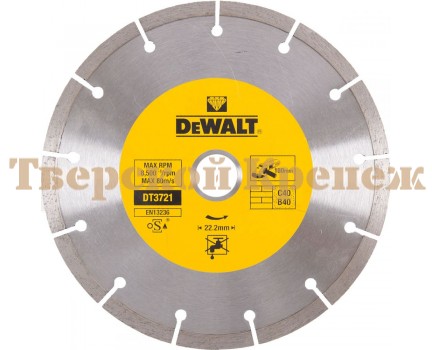 Диск алмазный сегментный DEWALT 180х22 Диск алмазный сегментный DEWALT 180х22