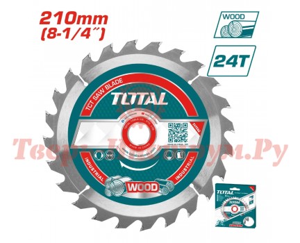 Диск пильный по дереву TOTAL 210x30x24T Диск пильный по дереву TOTAL 210x30x24T