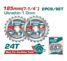Диск пильный по дереву TOTAL 185x20x24Tх1.0 мм 2 шт