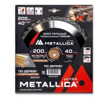 Диск пильный по дереву METALLICA Ultra Thin 200x32/30/25.4х1.8х40z