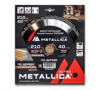 Диск пильный по дереву METALLICA Ultra Thin 210x30/20/16х1.8х40z