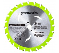 Диск пильный GREENWORKS 120х9.5х1.6х24T