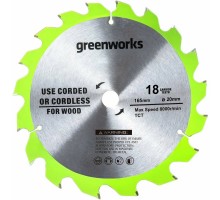 Диск пильный GREENWORKS 165х20х1.6х18T
