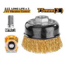 Щетка для ушм чашеобразная витая INGCO 75 мм