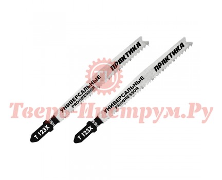 Пилки для лобзика универсальные ПРАКТИКА T123X 2 шт