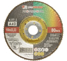 Круг лепестковый торцевой ЛУГА 150х22 P40