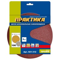 Круг шлифовальный ПРАКТИКА Ø225 P100 5 шт