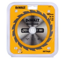 Диск пильный по дереву DEWALT CONSTRUCTION 165х30 18z ATB 20°