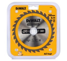 Диск пильный по дереву DEWALT CONSTRUCTION 165х30 30z ATB 10°