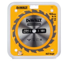 Диск пильный по дереву DEWALT CONSTRUCTION 184х16 18z ATB 20°