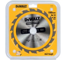 Диск пильный по дереву DEWALT CONSTRUCTION 190х30 18z ATB 20°