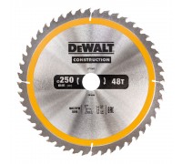 Диск пильный по дереву DEWALT CONSTRUCTION 250х30 48z ATB 10°