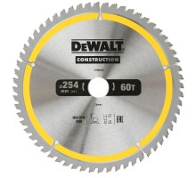 Диск пильный по дереву DEWALT CONSTRUCTION 254х30 60z ATB 7°