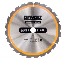 Диск пильный по дереву DEWALT CONSTRUCTION 305х30 24z ATB 5°