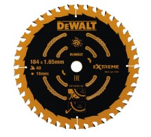 Диск пильный по дереву DEWALT EXTREME 165х16 40z WZ 18°