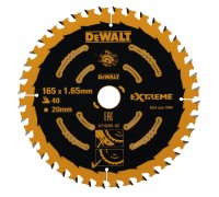 Диск пильный по дереву DEWALT EXTREME 165х20 40z WZ 18°