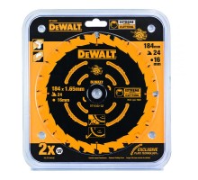 Диск пильный по дереву DEWALT EXTREME 184х16 24z WZ 18°