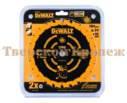 Диск пильный по дереву DEWALT EXTREME 184х16 24z WZ 18° Диск пильный по дереву DEWALT EXTREME 184х16 24z WZ 18°