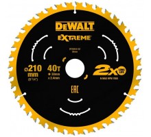 Диск пильный по дереву DEWALT EXTREME 210х30 40z ATB 7°