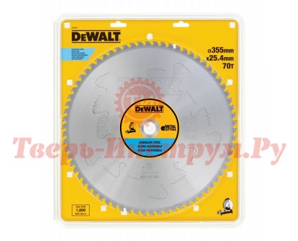 Диск пильный по нержавейки DEWALT EXTREME 355/25.4 70 MTCG 10°
