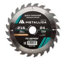 Диск пильный по дереву METALLICA Optima 216x30х2.6х24z