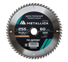 Диск пильный по дереву METALLICA Optima 255x30/25.4х3.0х60z