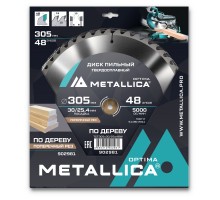 Диск пильный по дереву METALLICA Optima 305x30/25.4х3.2х48z