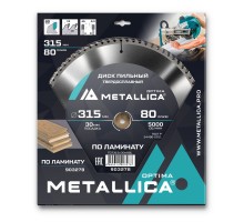 Диск пильный по ламинату METALLICA Optima 315x30х3.2х80z