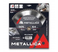 Диск пильный по стали METALLICA Ultra 305x25.4х2.8х64z