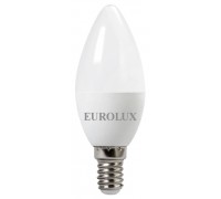 Лампа светодиодная EUROLUX LL-E-C37-6W-230-2.7K-E14