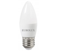 Лампа светодиодная EUROLUX LL-E-C37-6W-230-2.7K-E27
