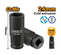 Головка торцевая глубокая ударная INGCO 1/2" 24 мм