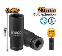 Головка торцевая глубокая ударная INGCO 1/2" 27 мм